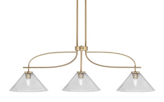 Cavella Three Light Island Pendant in New Age Brass (200|3936-NAB-2122)