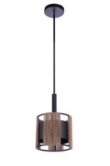 Kensey One Light Mini Pendant in Flat Black (46|59091-FB)