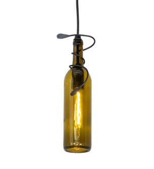 Tuscan Vineyard One Light Mini Pendant in Black Metal (57|130299)