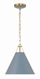 Xavier One Light Mini Pendant in Vibrant Gold / Blue (60|XAV-B8301-VG-BL)