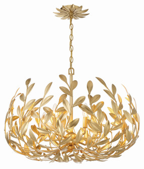 Broche Six Light Chandelier in Antique Gold (60|533-GA)