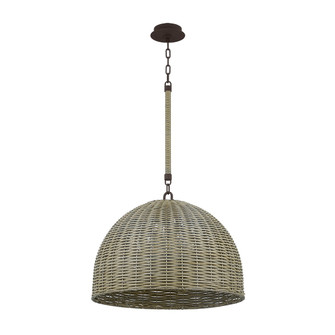 Huxley Three Light Outdoor Pendant in Textured Bronze (67|F2024-TBZ)