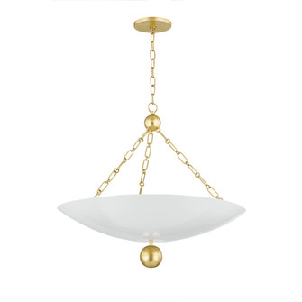 Amali Three Light Pendant in Vintage Gold Leaf/Soft White (428|H846703-VGL/SWH)