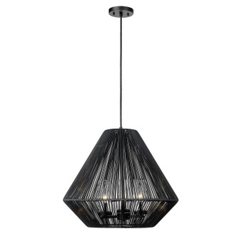 Valentina NB Three Light Outdoor Pendant in Natural Black (62|6937-O3P NB-MBW)