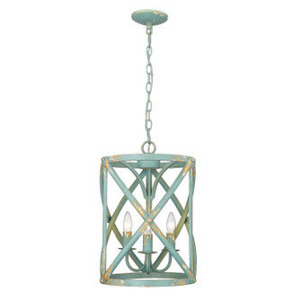 Alcott TEAL Three Light Pendant in Teal (62|0890-3P TEAL)