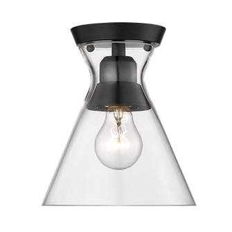 Malta One Light Flush Mount in Matte Black (62|0511-FM BLK-CLR)