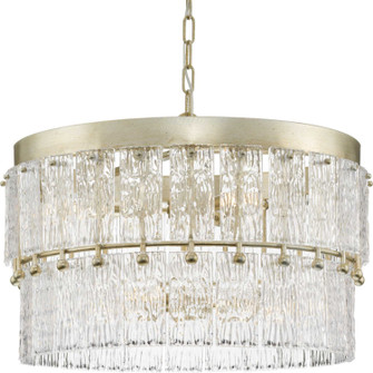 Chevall Six Light Chandelier in Gilded Silver (54|P400367-176)