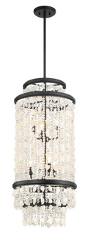 Shimmering Elegance Six Light Foyer Pendant in Sand Coal (7|6704-66)