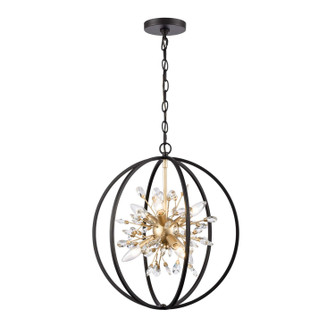 Clairvoyant Six Light Chandelier in Matte Black (45|18506/6)