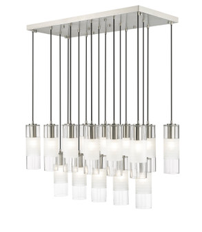 Alton 17 Light Linear Chandelier in Brushed Nickel (224|824P-17L-BN)