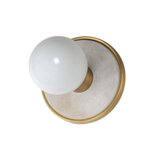 Hollywood LED Wall Sconce in Whit Alabaster / Natural Aged Brass (16|26091WANAB/BUL)