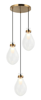 Seranna Three Light Pendant in Aged Gold Brass (423|C31903AG)