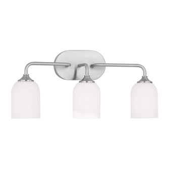 Emile Three Light Vanity in Brushed Steel (1|GLV1023BS)