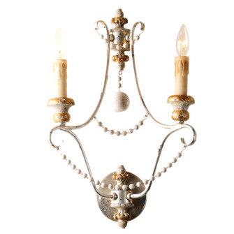 Venezia Two Light Wall Sconce in Antique Silver (374|W5111-2)