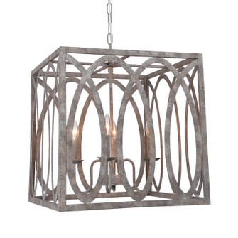 Palma Four Light Chandelier in Washed Gray (374|H7122P-4GY)
