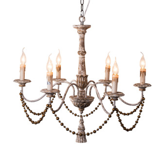 Enria Six Light Chandelier in Washed White (374|H6104-6)