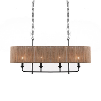 Whitsunday Four Light Chandelier in Matte Black (374|H22119-4)