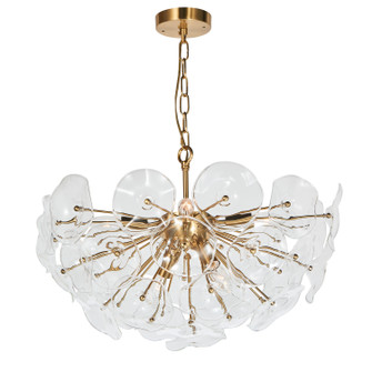 Sancia Six Light Chandelier in Warm Brass (374|H21104-6BR)