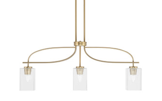 Cavella Three Light Island Pendant in New Age Brass (200|3936-NAB-530)