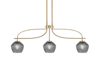 Cavella Three Light Island Pendant in New Age Brass (200|3936-NAB-4622)