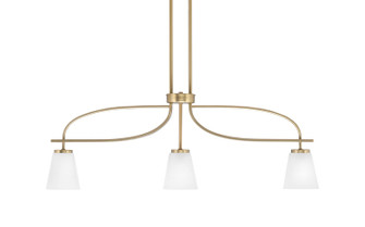 Cavella Three Light Island Pendant in New Age Brass (200|3936-NAB-460)