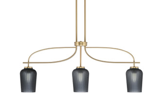 Cavella Three Light Island Pendant in New Age Brass (200|3936-NAB-4252)