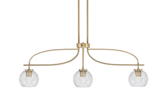 Cavella Three Light Island Pendant in New Age Brass (200|3936-NAB-4102)