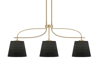 Cavella Three Light Island Pendant in New Age Brass (200|3936-NAB-4089)