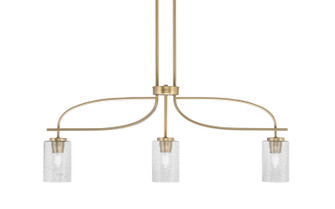 Cavella Three Light Island Pendant in New Age Brass (200|3936-NAB-3002)