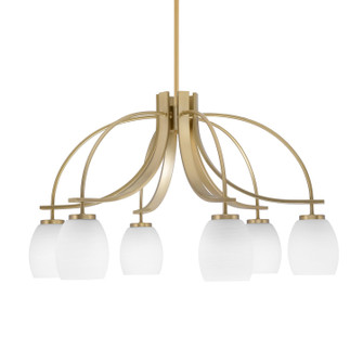 Cavella Six Light Chandelier in New Age Brass (200|3926-NAB-615)