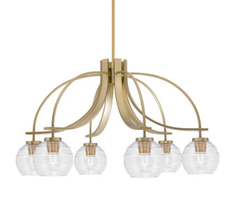 Cavella Six Light Chandelier in New Age Brass (200|3926-NAB-5110)