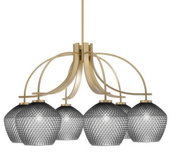 Cavella Six Light Chandelier in New Age Brass (200|3926-NAB-4922)