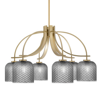 Cavella Six Light Chandelier in New Age Brass (200|3926-NAB-4912)