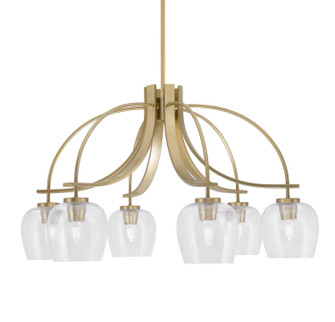 Cavella Six Light Chandelier in New Age Brass (200|3926-NAB-4810)