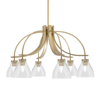 Cavella Six Light Chandelier in New Age Brass (200|3926-NAB-4760)