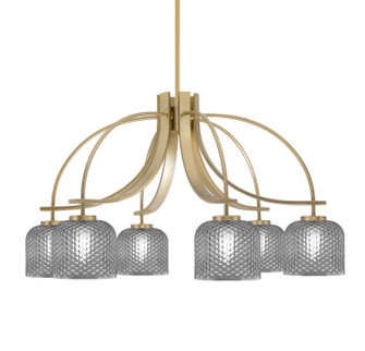 Cavella Six Light Chandelier in New Age Brass (200|3926-NAB-4612)
