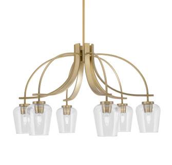 Cavella Six Light Chandelier in New Age Brass (200|3926-NAB-210)