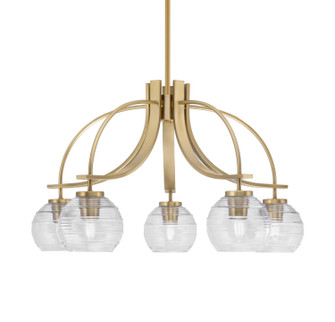 Cavella Five Light Chandelier in New Age Brass (200|3925-NAB-5110)