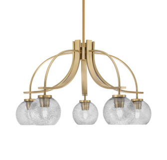 Cavella Five Light Chandelier in New Age Brass (200|3925-NAB-4102)