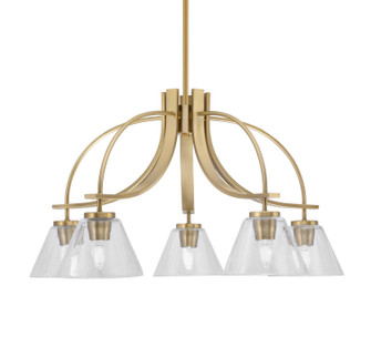 Cavella Five Light Chandelier in New Age Brass (200|3925-NAB-302)