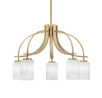 Cavella Five Light Chandelier in New Age Brass (200|3925-NAB-3001)