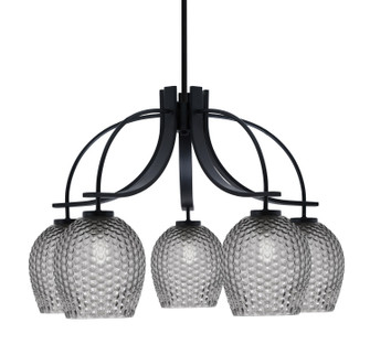 Cavella Five Light Chandelier in Matte Black (200|3925-MB-4902)