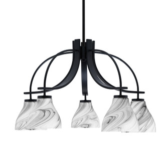 Cavella Five Light Chandelier in Matte Black (200|3925-MB-4769)