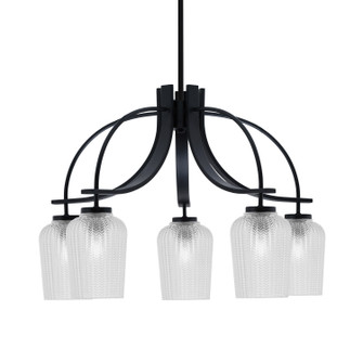 Cavella Five Light Chandelier in Matte Black (200|3925-MB-4250)