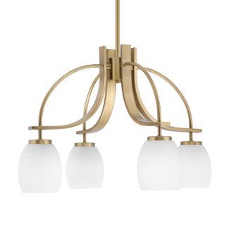 Cavella Four Light Chandelier in New Age Brass (200|3924-NAB-615)