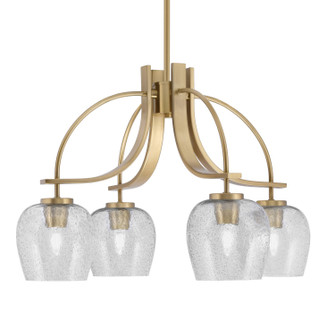 Cavella Four Light Chandelier in New Age Brass (200|3924-NAB-4812)