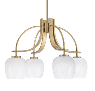 Cavella Four Light Chandelier in New Age Brass (200|3924-NAB-4811)