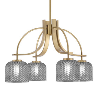 Cavella Four Light Chandelier in New Age Brass (200|3924-NAB-4612)