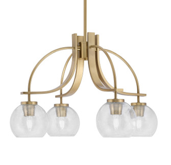 Cavella Four Light Chandelier in New Age Brass (200|3924-NAB-4100)