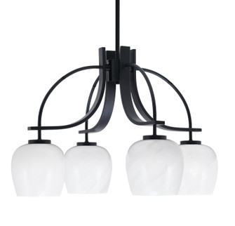 Cavella Four Light Chandelier in Matte Black (200|3924-MB-4811)